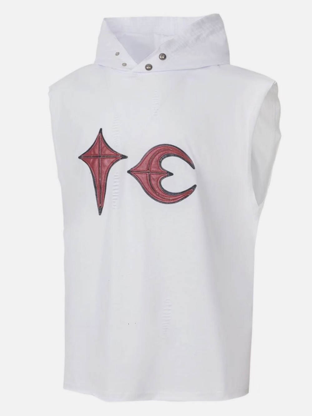 Thug Club TC Logo Sleeveless Hoodie White Distressed Tank Hoodie Size 3 (large)
